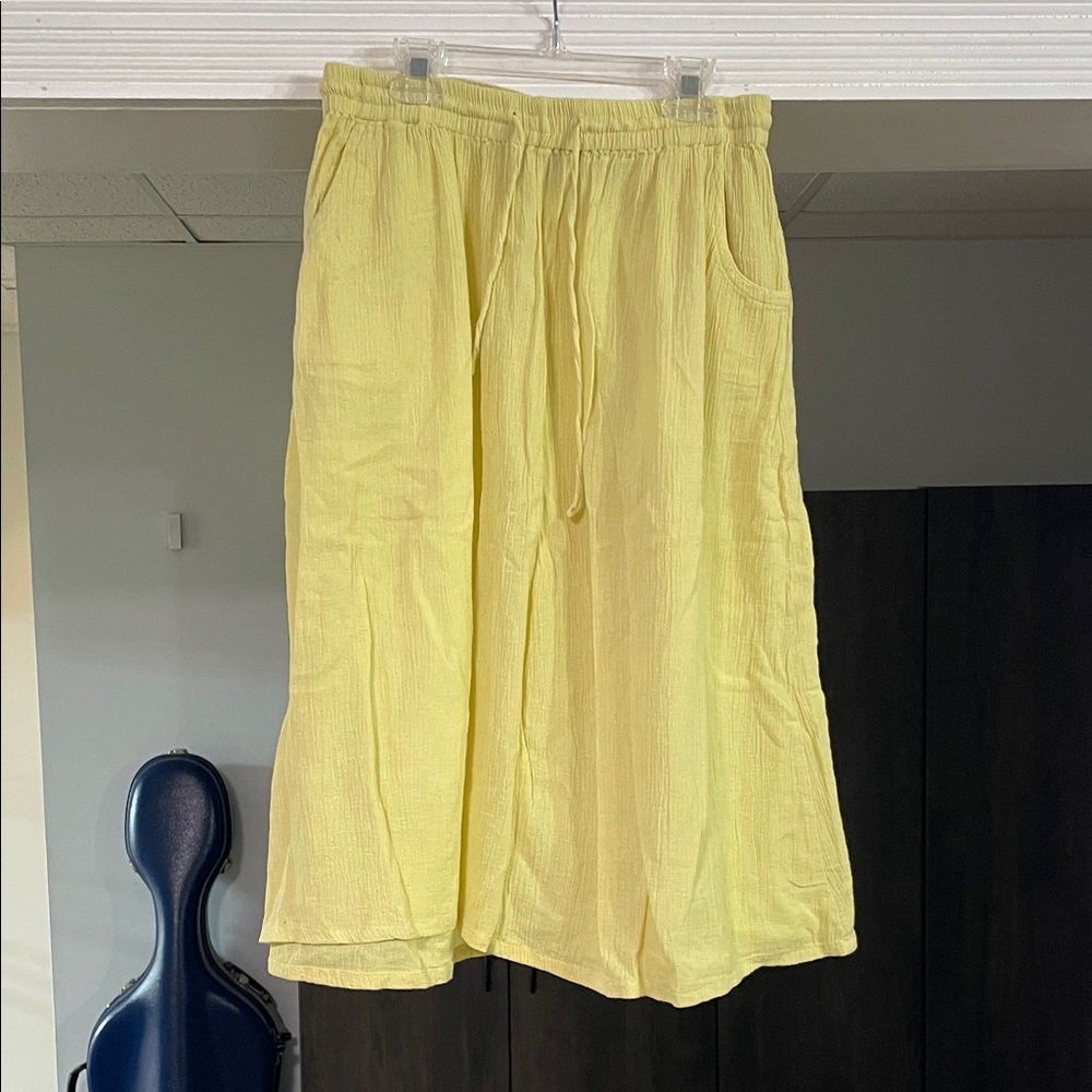 Yellow Drawstring Skirt